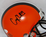 Corey Coleman Autographed Cleveland Browns Mini Helmet- JSA Witnessed Auth