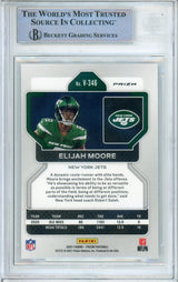 2021 Panini Prizm Silver Rookie Variations #346 Elijah Moore Jets BGS Auto 10