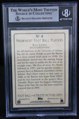 2005 Topps Turkey Red #4A Ray Lewis Baltimore Ravens BGS Autograph 10