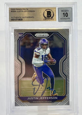 2020 Panini Prizm #398A Justin Jefferson Auto Minnesota Vikings BGS Autograph 10