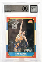 1986-87 Fleer #89 Kurt Rambis Auto Los Angles Lakers BGS Autograph 10