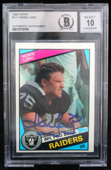 1984 Topps #111 Howie Long Auto Oakland Raiders BGS Autograph 10