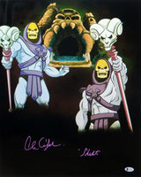 Alan Oppenheimer Autographed Skeletor 16x20 Dual Image Photo- Beckett Auth *Purp