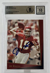 1993 Score Select #155 Joe Montana Auto Kansas City Chiefs BGS Autograph 10