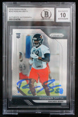 2018 Panini Prizm #242 Roquan Smith Chicago Bears BGS Autograph 10