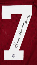 Kenny Houston Autographed Maroon Pro Style Jersey w/HOF- Prova *Black