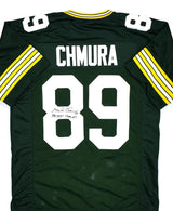 Mark Chmura Autographed Green Pro Style Jersey w/SB Champs - JSA W *Black