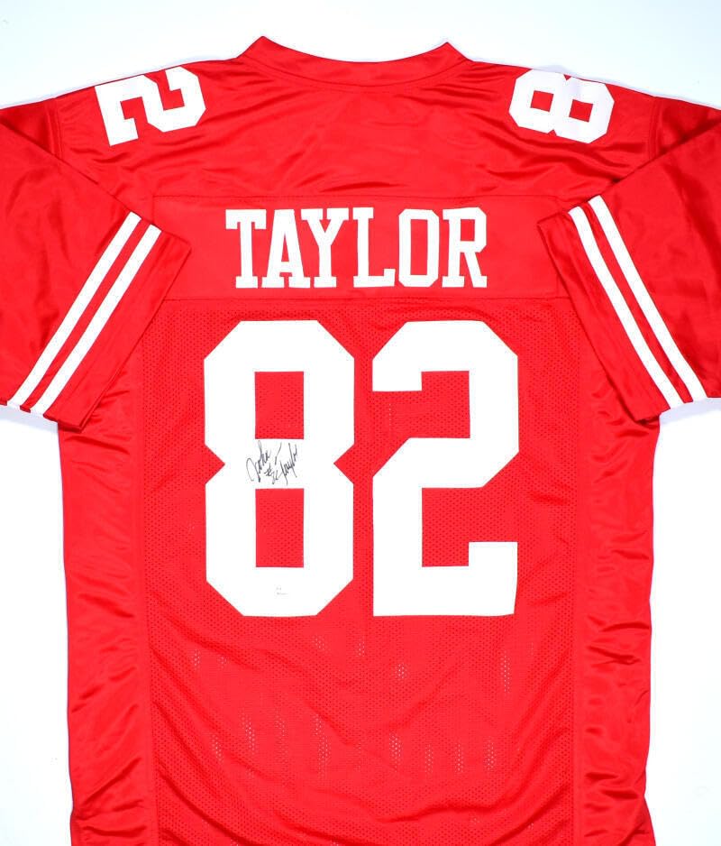 John Taylor Autographed Red Pro Style Jersey - JSA W *Black