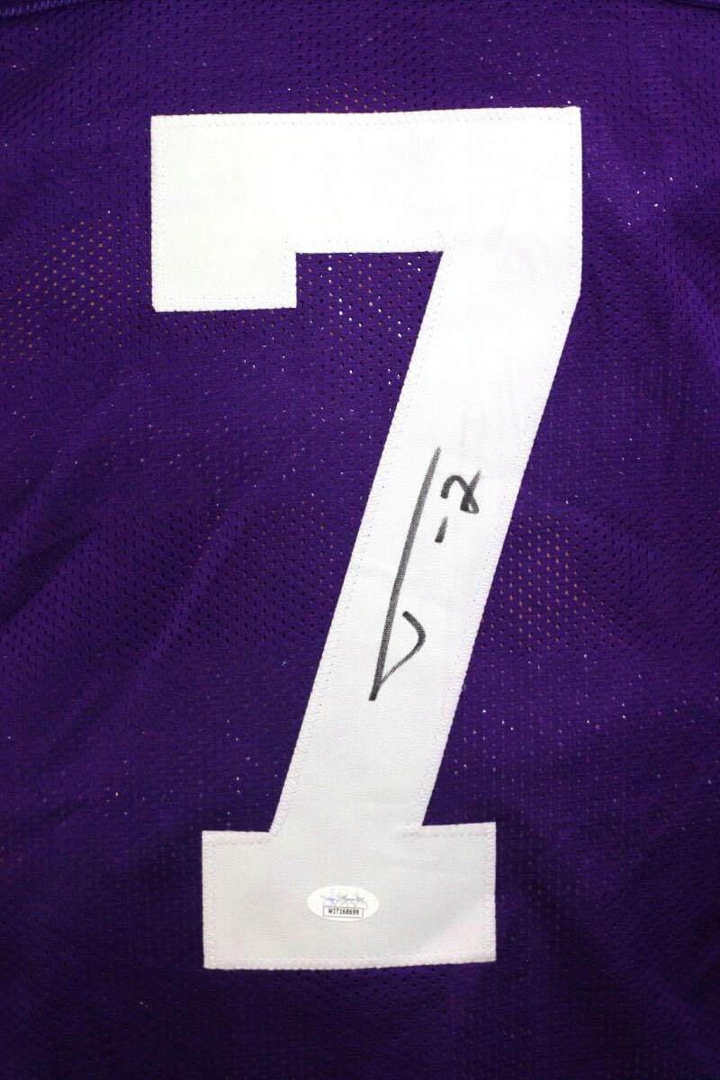 Tyrann Mathieu Autographed Purple College Style Jersey - JSA W Auth *7