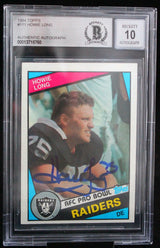 1984 Topps #111 Howie Long Auto Oakland Raiders BGS Autograph 10