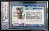 1990 Pro Set #685 Emmitt Smith Auto Dallas Cowboys BGS Autograph 10