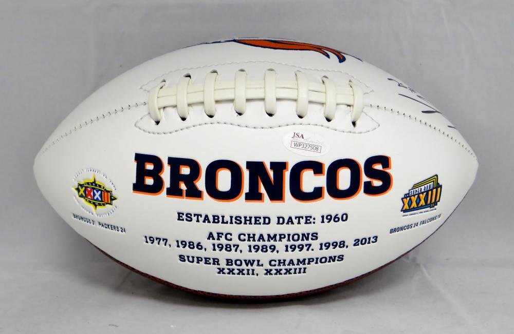 Shane Ray Autographed Denver Broncos Logo Football- JSA Witnessed Authenticated