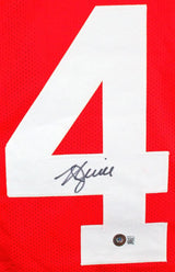 Kyle Juszczyk Autographed Red Pro Style Jersey- Beckett W Hologram *Black