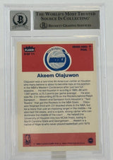 1986-87 Fleer Stickers #9 Hakeem Olajuwon Auto Houston Rockets BGS Autograph 10