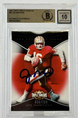 2009 Topps Triple Threads #94 Joe Montana Auto SF 49ers BGS Autograph 10