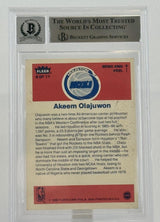 1986-87 Fleer Stickers #9 Hakeem Olajuwon Auto Houston Rockets BGS Autograph 10