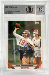 1993 Topps #200 Joe Montana Auto Kansas City Chiefs BGS Autograph 10