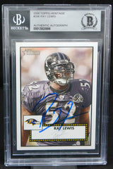 2006 Topps Heritage #296 Ray Lewis Baltimore Ravens BGS Autograph 10