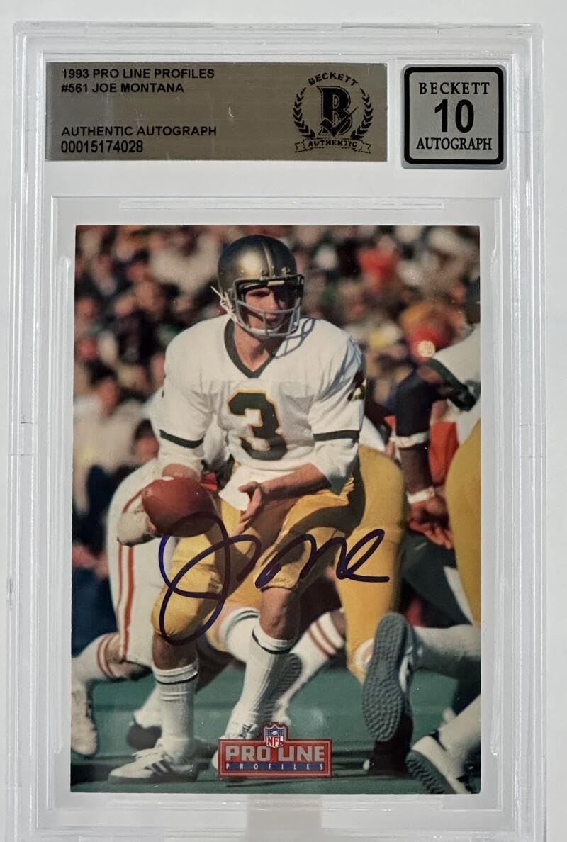 1993 Pro Line Profiles #561 Joe Montana Auto Kansas City Chiefs BGS Autograph 10