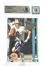 1990 Action Packed All-Madden #1 Joe Montana Auto SF 49ers BGS Autograph 10