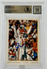 1995 Topps #420 Joe Montana Auto Kansas City Chiefs BGS Autograph 10