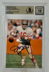 1999 Upper Deck Century Legends #118 Joe Montana Auto SF 49ers BGS Autograph 10