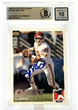 1994 Collector's Choice #70 Joe Montana Auto Kansas City Chiefs BGS Autograph 10