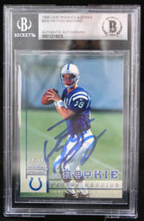 1998 Leaf Rookies and Stars #233 Peyton Manning Colts BGS Auto 10