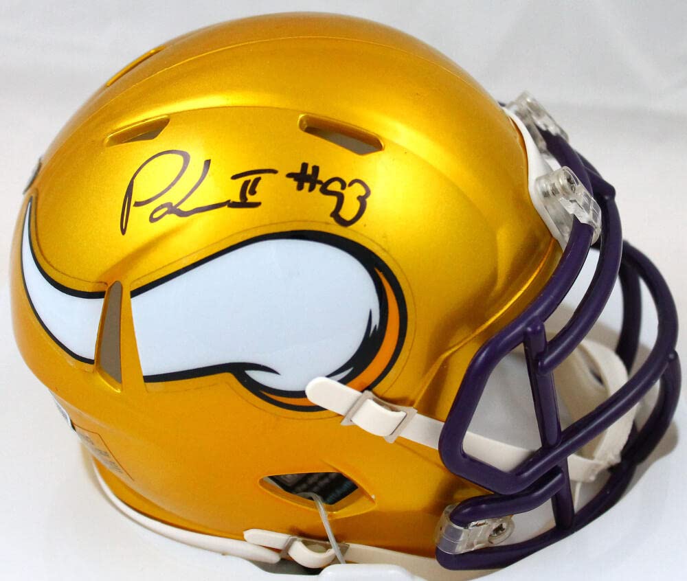 Patrick Jones Autographed Minnesota Vikings Flash Speed Mini Helmet-BeckettWHolo