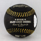 Vladimir Guerrero Autographed Rawlings OML Black Baseball w/ HOF 18 - JSA W Auth