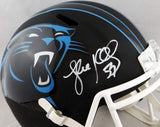Luke Kuechly Signed Carolina Panthers F/S Flat Black Helmet- JSA W Auth *White