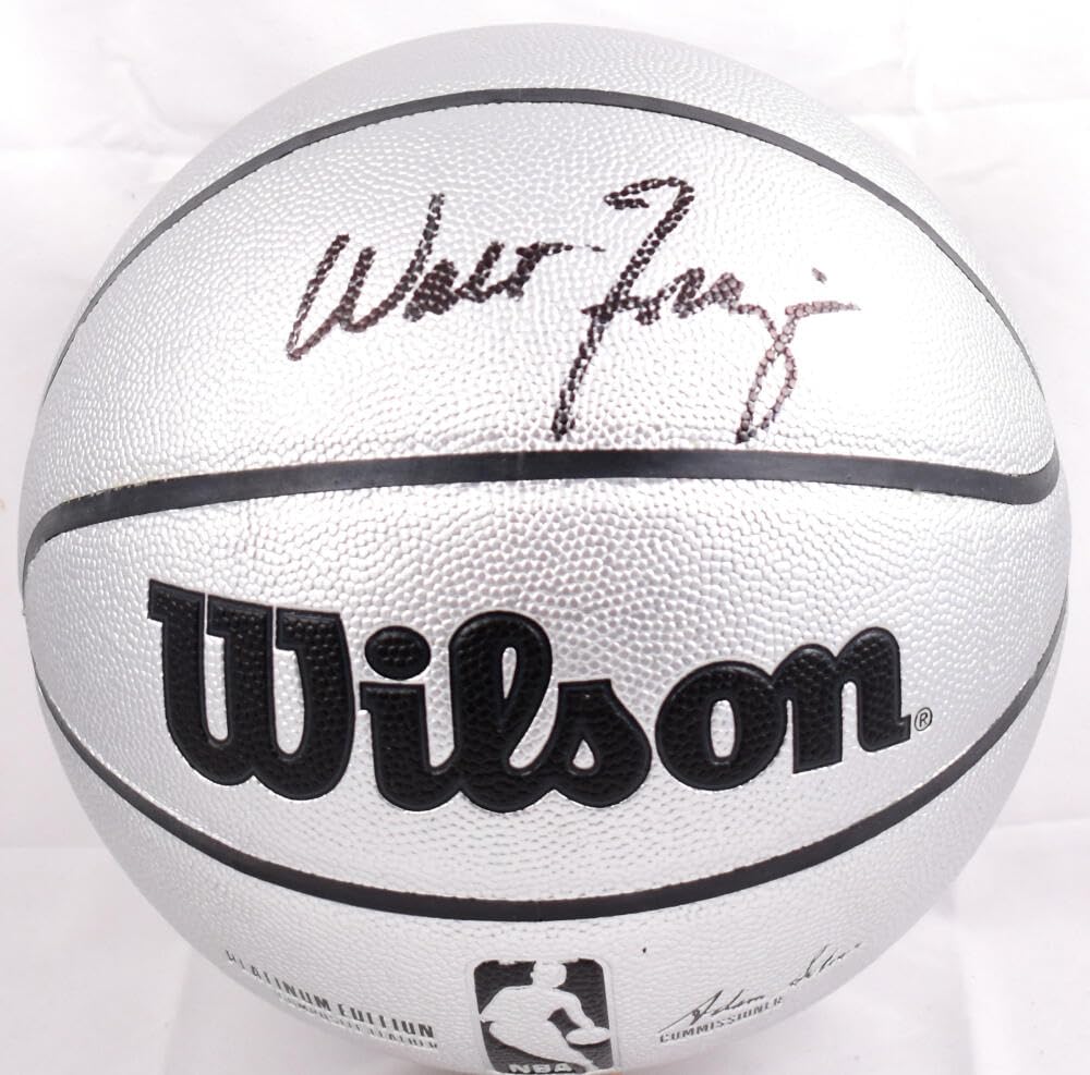 Walt Frazier Autographed Official NBA Platinum Wilson Basketball-Beckett W Holo