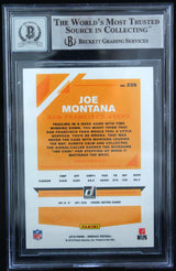 2019 Donruss #226 Joe Montana Auto San Francisco 49ers BGS Autograph 10