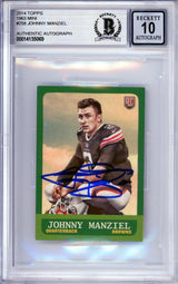 2014 Topps 1963 Mini #258 Johnny Manziel RC Cleveland Browns BGS Autograph 10