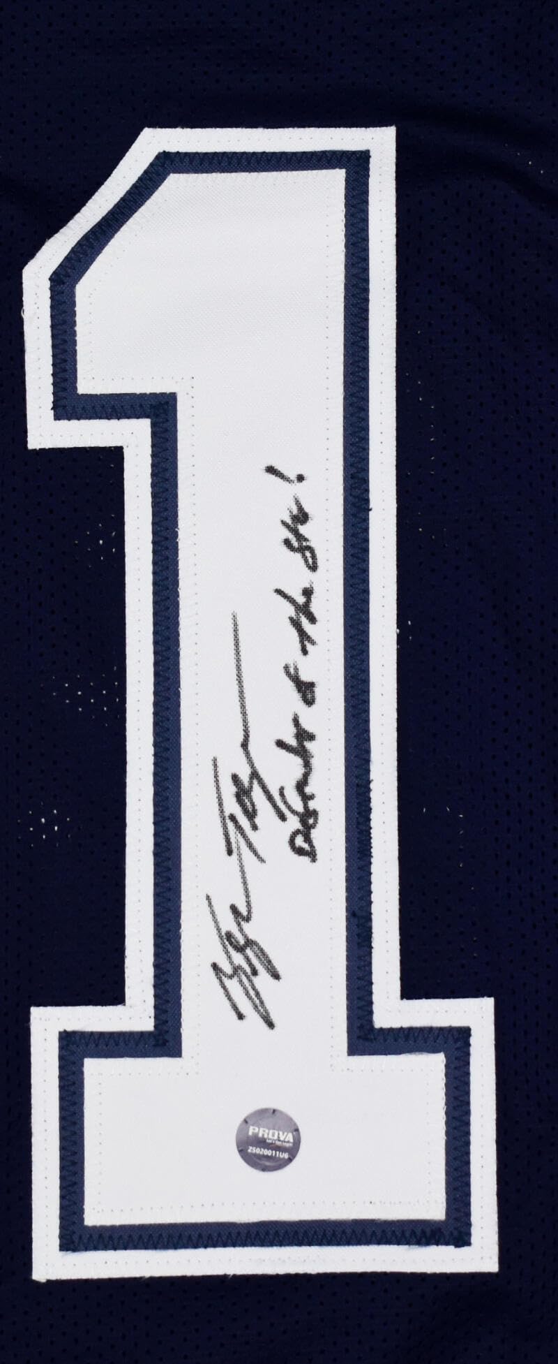 George Teague Autographed Blue Pro Style Jersey w/Defender of the Star-Prova