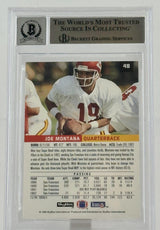 1993 Skybox Premium #48 Joe Montana Auto San Francisco 49ers BGS Autograph 10