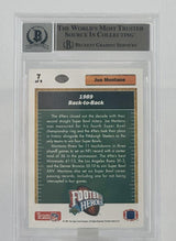 1991 Upper Deck Football Heroes #7 Joe Montana SF 49ers BGS Autograph 10