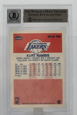 1986-87 Fleer #89 Kurt Rambis Auto Los Angles Lakers BGS Autograph 10