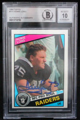1984 Topps #111 Howie Long Auto Oakland Raiders BGS Autograph 10