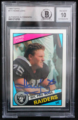 1984 Topps #111 Howie Long Auto Oakland Raiders BGS Autograph 10