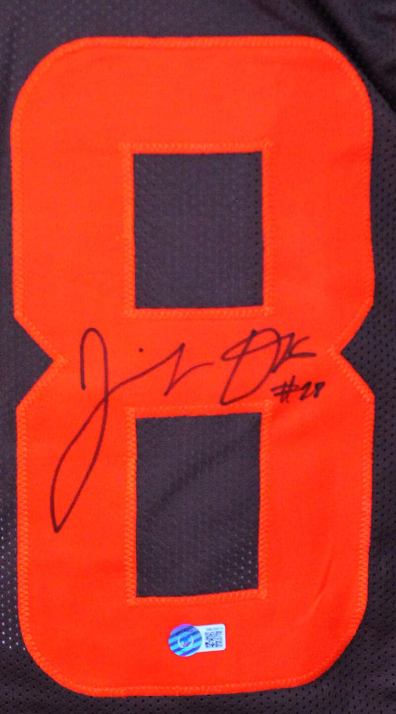 Jeremiah Owusu-Koramoah Autographed Brown Pro Style Jersey- Beckett W Hologram