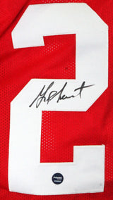 Garrison Hearst Autographed Red Single Stich Pro Style Jersey-Prova *Black