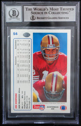 1991 Upper Deck #54 Joe Montana Auto San Francisco 49ers BGS Autograph 10