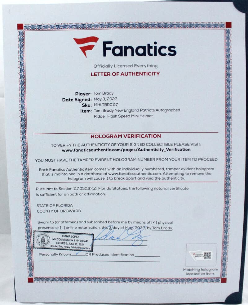 Tom Brady Signed New England Patriots Flash Speed Mini Helmet- Fanatics/LOA