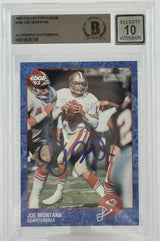 1993 Collector's Edge #109 Joe Montana Auto Kansas City Chiefs BGS Autograph 10