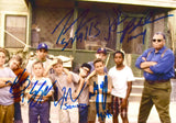 The Sandlot Autographed 8x10 Outside Photo w/7 Actors -Beckett W Hologram *Blue