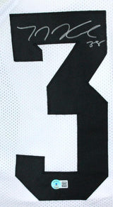 TJ Hockenson Autographed White College Style Jersey *3- Beckett W Hologram