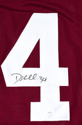 Dante Hall Autographed Maroon College Style Jersey - JSA W *Black