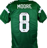 Elijah Moore Autographed Green Pro Style Jersey w/J.E.T.S *Smear-BAW Hologram