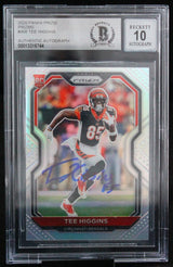 2020 Panini Prizm #308 Tee Higgins Cincinnati Bengals BGS Autograph 10